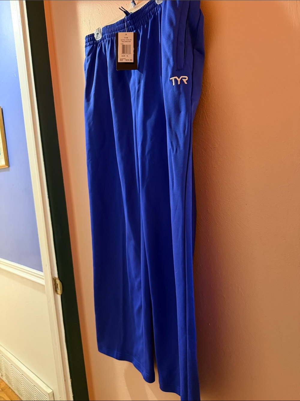 TYR Women’s Athletic Warm Up Pants in Blue